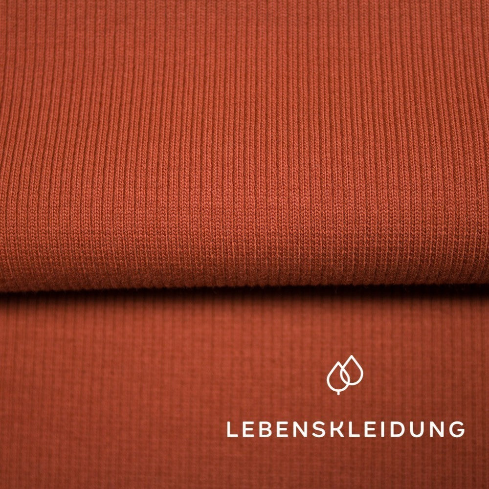 Bord-côtes bio 2x1 (manchettes) - Henné – Vue détaillée