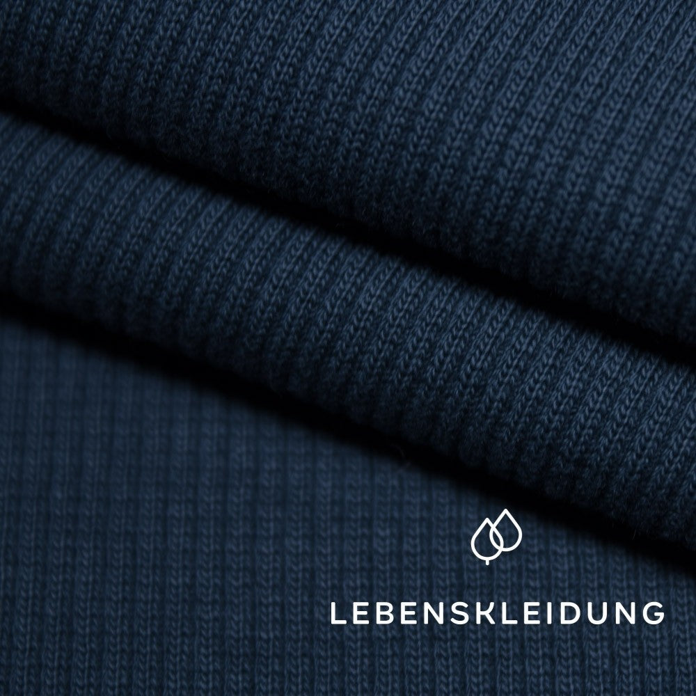 Organic RIB 2x1 (cuffs) - Navy (dark)