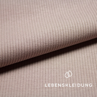 Organic ribbing fabric - Pink Clay