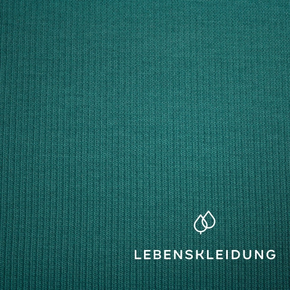 Organic RIB 2x1 (cuffs) - Powdered Green – Detail view