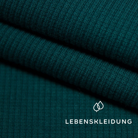 Bio RIB 2x1 (Bündchen) - Smaragd