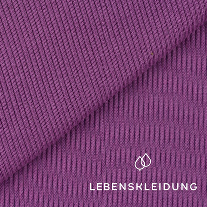 Bio Bündchen Stoff - Soft Grape