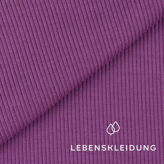 Organic ribbing fabric - Soft Grape