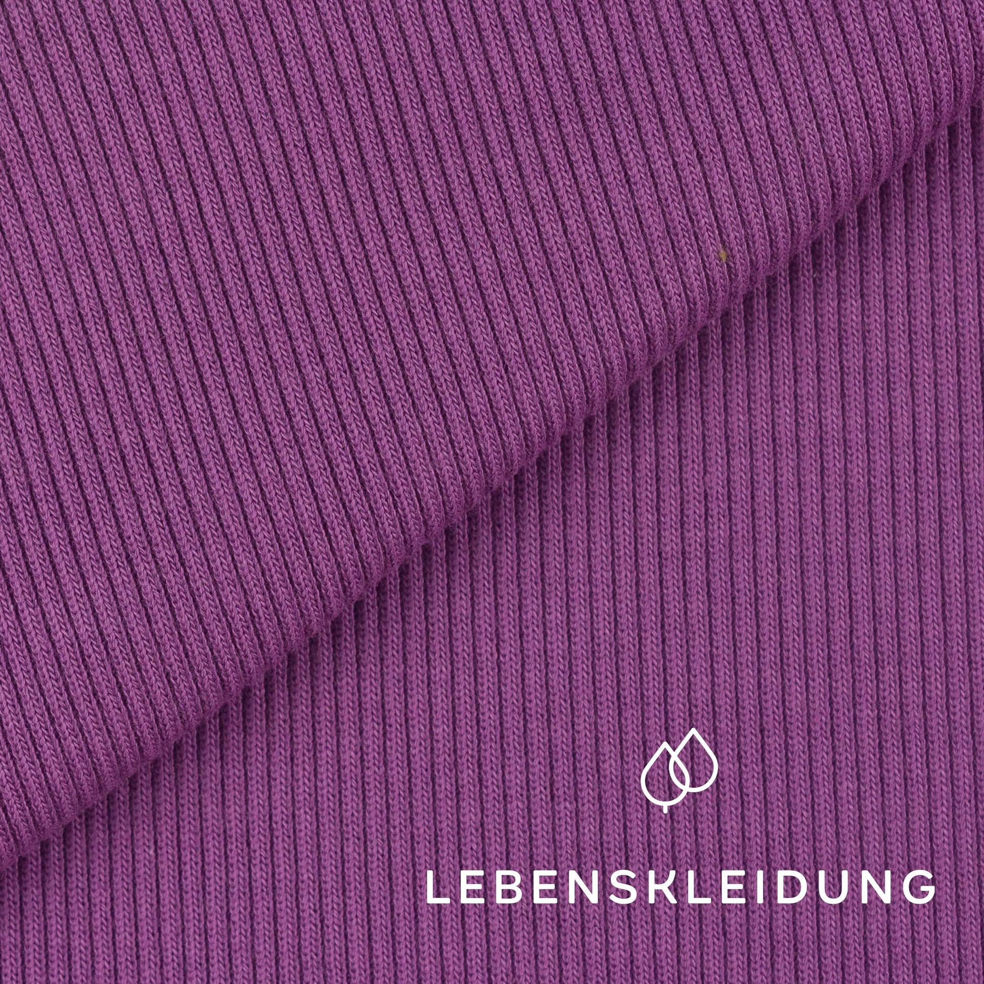Bio Bündchen Stoff - Soft Grape Muster