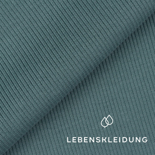 Organic ribbing fabric - Vintage Green