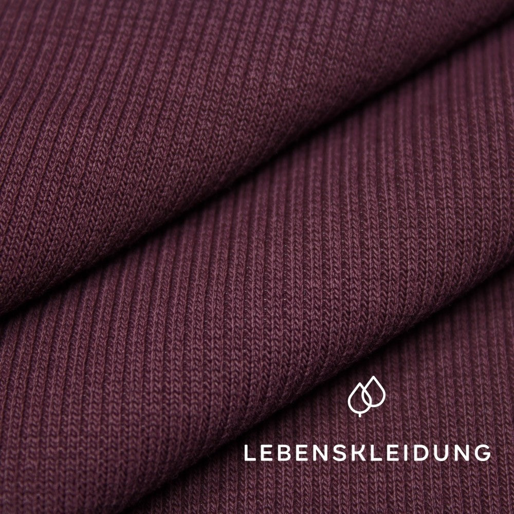 Bio RIB 2x1 (Bündchen) - Weinrot NEU Muster