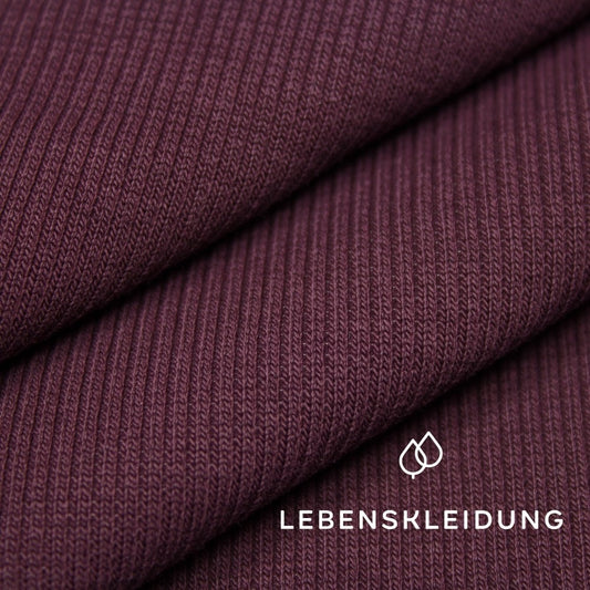 Organic Ribbed Knit 2x1 (Cuffs) - Burgundy Sample