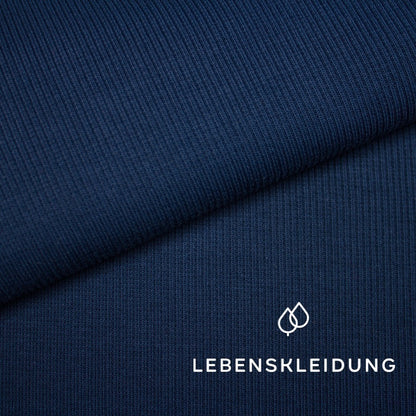 Bio RIB 2x1 (Bündchen) - Navy (hell) Muster