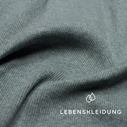 Bio RIB 2x1 (poignets) - Gris chiné - foncé