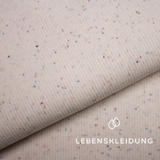 Organic Neps Rib - Ecru Multicolored sample