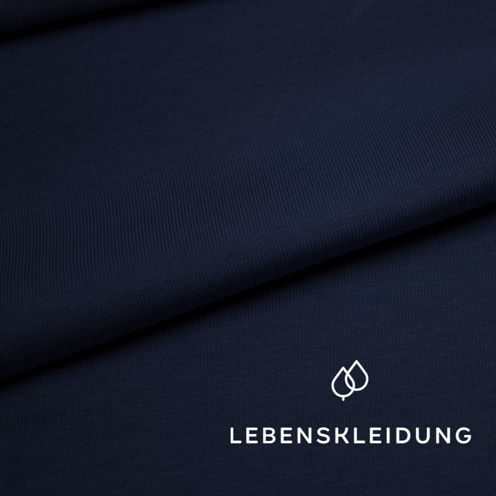 Bio Stretch Jersey Stoff - Navy (hell) Muster