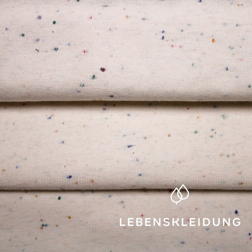Bio Neps Stretch Jersey - Ecru-Multicolored – Detailansicht