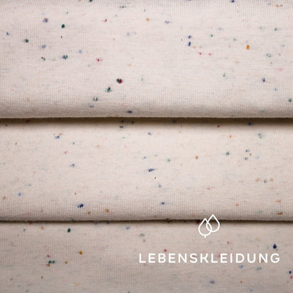Bio Neps Stretch Jersey - Ecru-Multicolored – Detailansicht