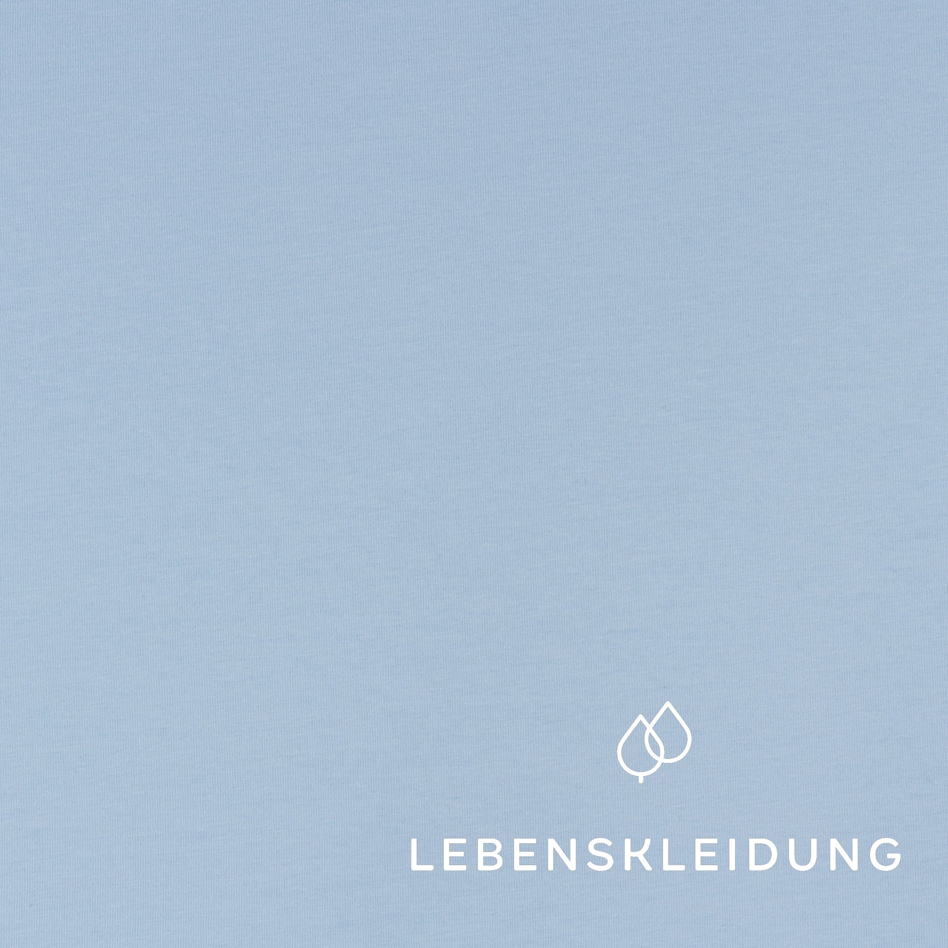 Organic Stretch Jersey Fabric - Pale Sky sample – Detail view