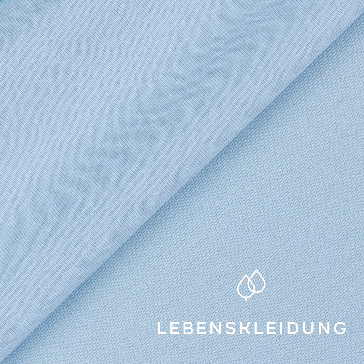 Organic Stretch Jersey Fabric - Pale Sky sample