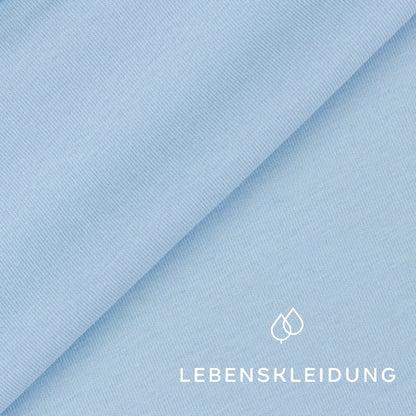 Organic Stretch Jersey Fabric - Pale Sky sample