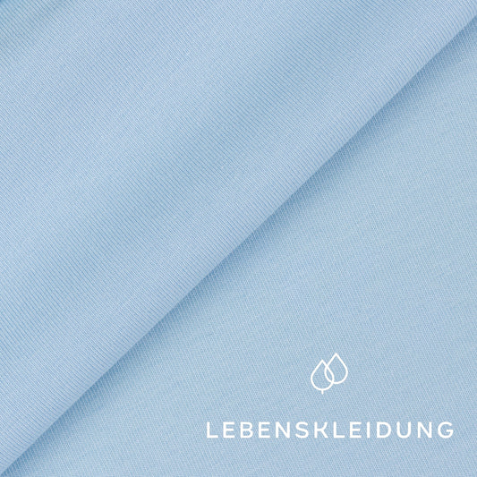 Organic Stretch Jersey Fabric - Pale Sky sample