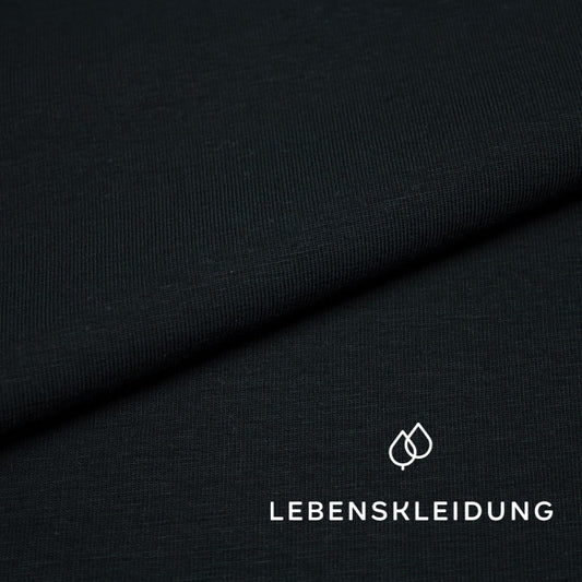 Organic Single Jersey Fabric - Black sample