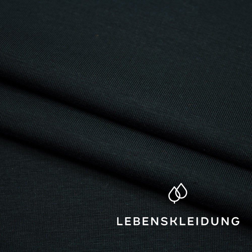 Bio Stretch Jersey Stoff - Schwarz Muster