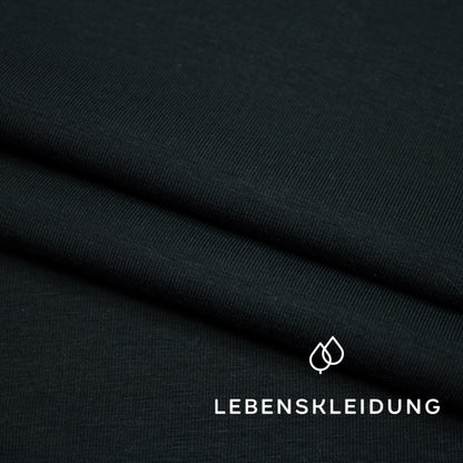 Bio Stretch Jersey Stoff - Schwarz Muster