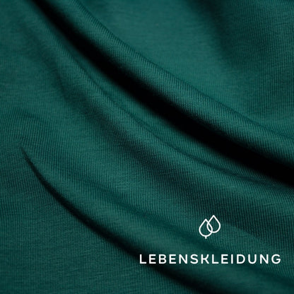 Organic stretch jersey fabric - emerald sample