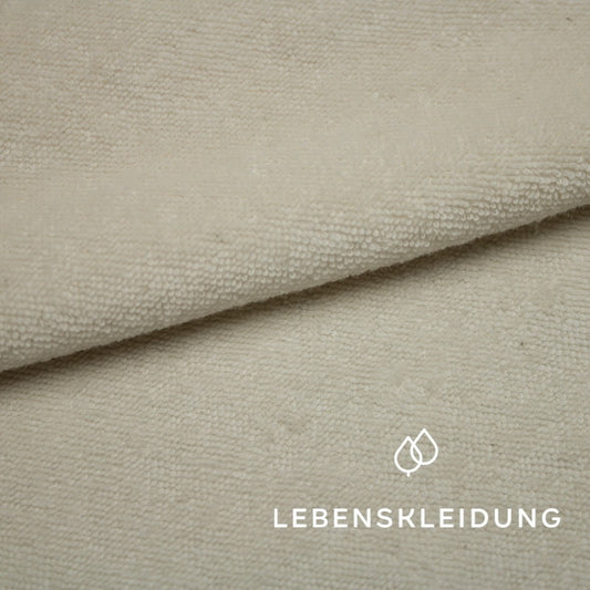 Organic knitted terry cloth, unbrushed - ecru sample