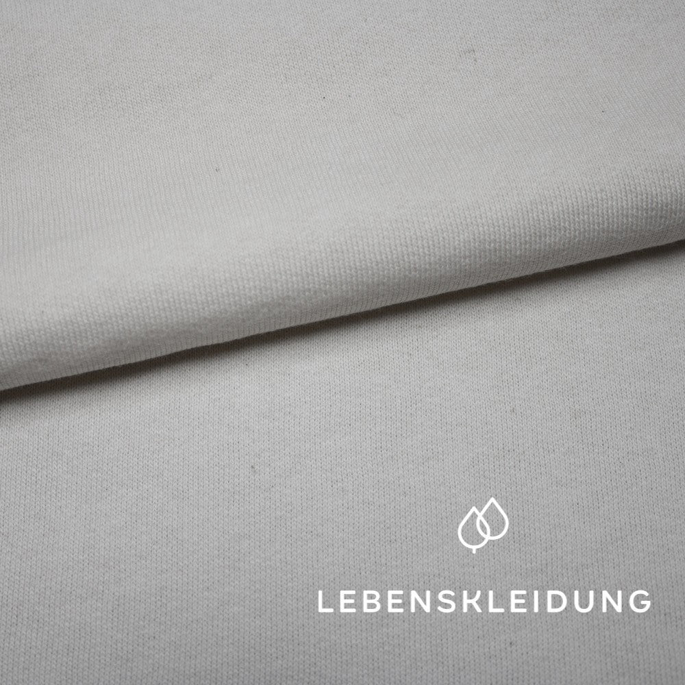 Organic brushed sweatshirt fabric - white sample