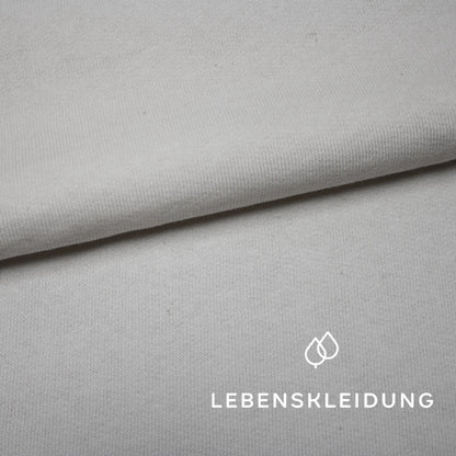 Organic brushed sweatshirt fabric - white sample
