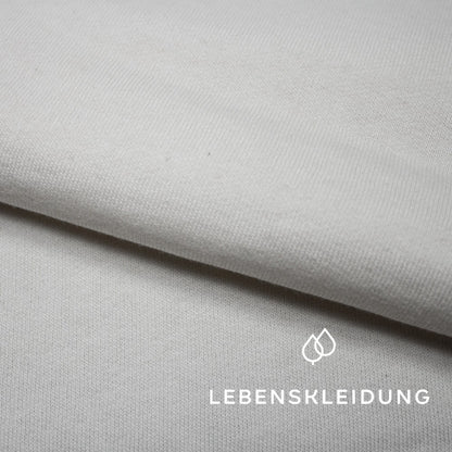 Organic brushed sweatshirt fabric - white sample – Detail view