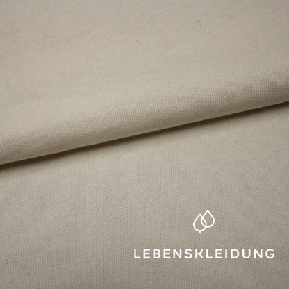 Organic brushed sweatshirt fabric - ecru sample