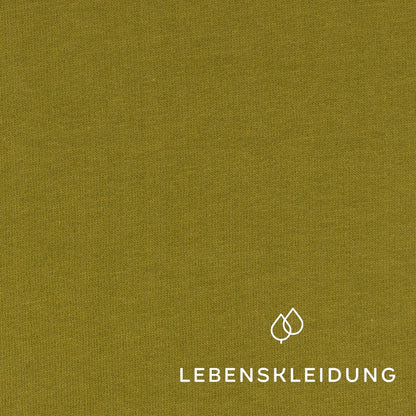 Organic brushed sweatshirt fabric - Dark Mud sample – Close-up