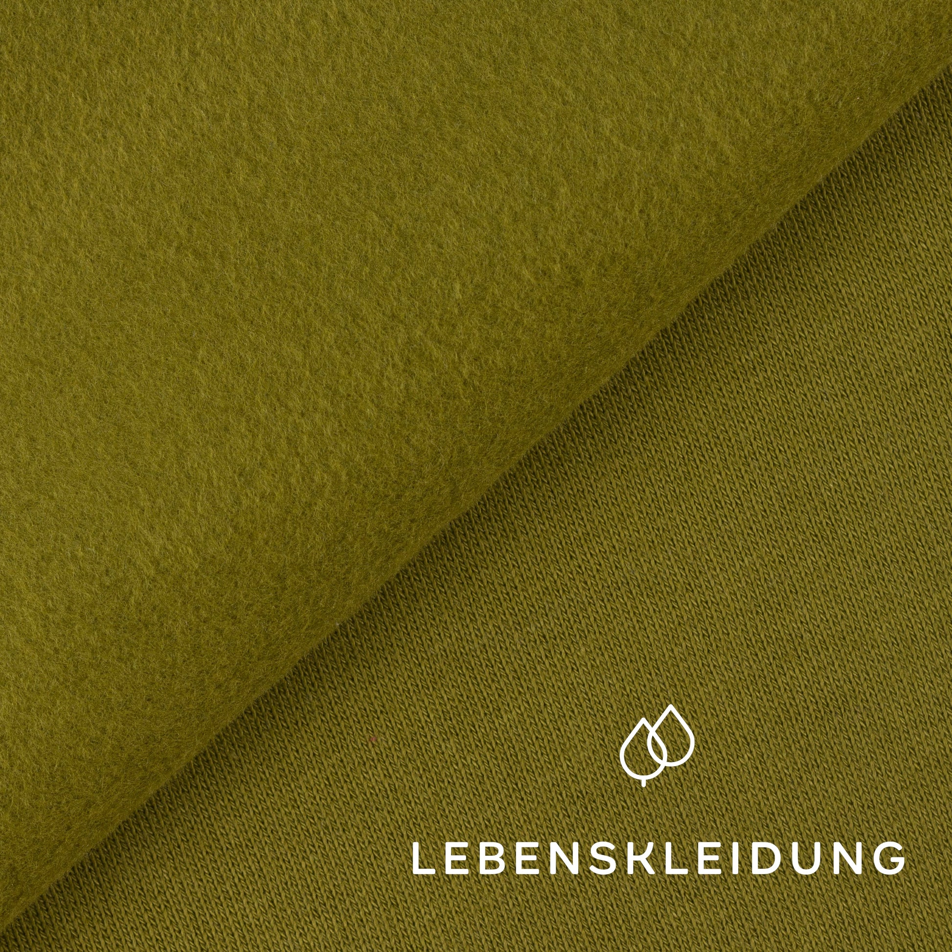 Organic brushed sweatshirt fabric - Dark Mud sample