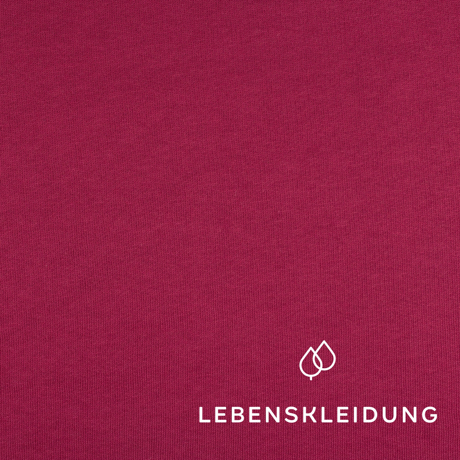 Bio Sweat Stoff gerauht - Hibiscus – Detailansicht