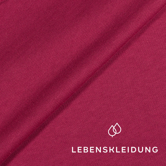 Organic brushed sweatshirt fabric - Hibiscus sample