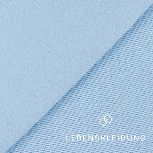 Organic brushed sweatshirt fabric - Pale Sky sample