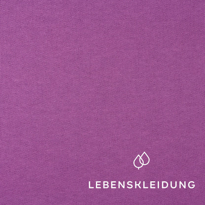 Tissu molletonné en coton bio brossé - Raisin doux – Gros plan