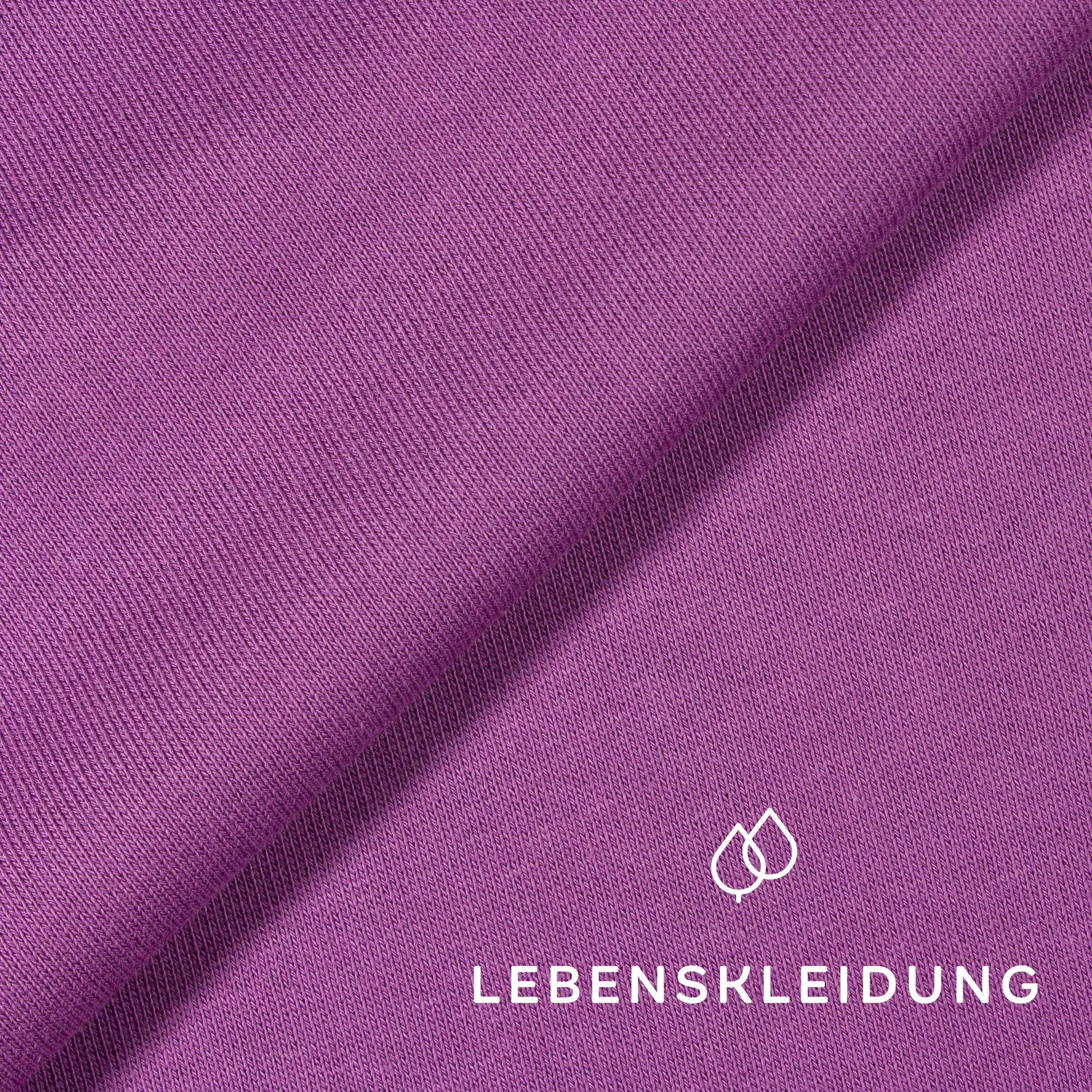 Tissu molletonné en coton bio brossé - Raisin doux