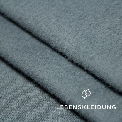 Tissu molletonné bio brossé - échantillon aéré – Vue détaillée