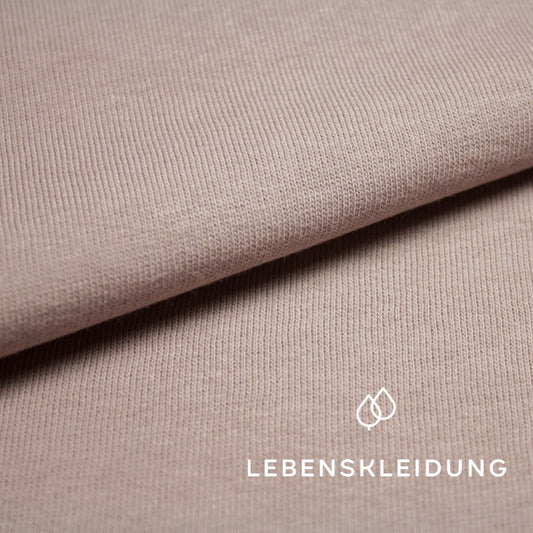 Organic brushed sweatshirt fabric - Pink Clay sample