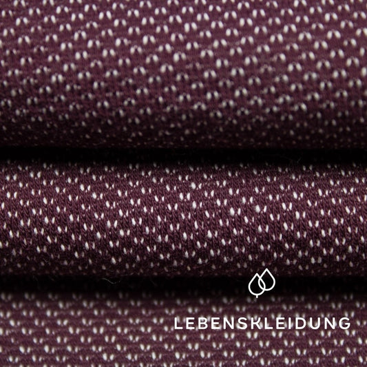 Organic sweat two-tone roughened - wine red-ecru sample