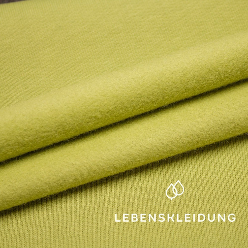 Bio Sweat Stoff gerauht - Sweet Pea – Nahaufnahme