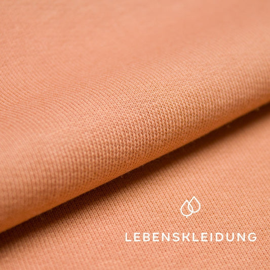 Organic brushed sweatshirt fabric - Cedar sample – Detail view