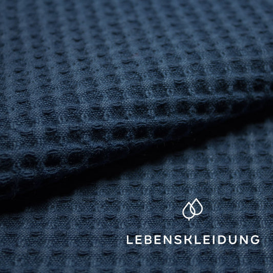 Organic Waffle Large - Azure Blue sample