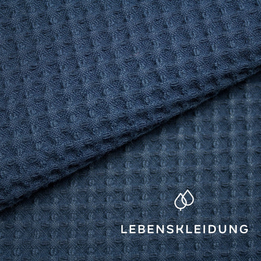 Organic Waffle Large - Azure Blue sample – Detail view