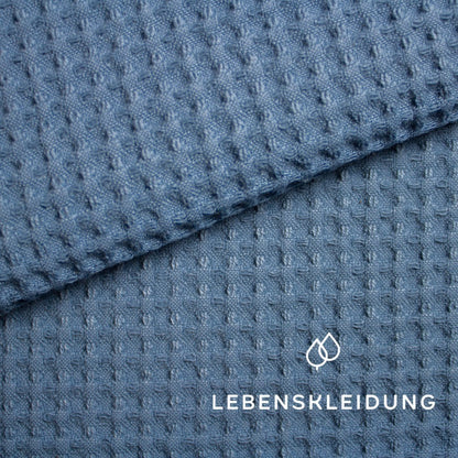 Gaufre bio grand format - échantillon bleu pierre – Vue détaillée
