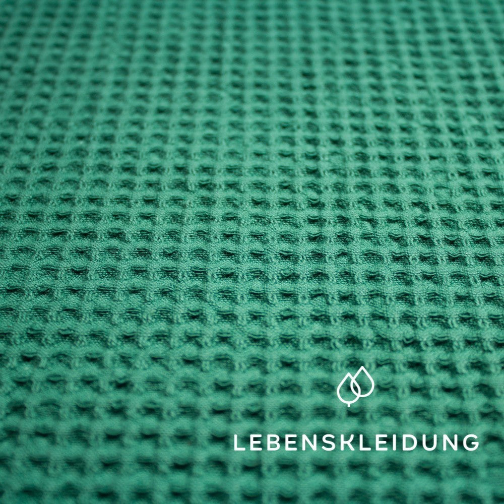 Organic large waffle - Emerald sample – Detail view