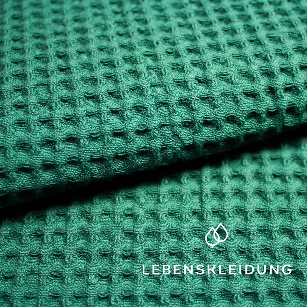 Organic large waffle - Emerald