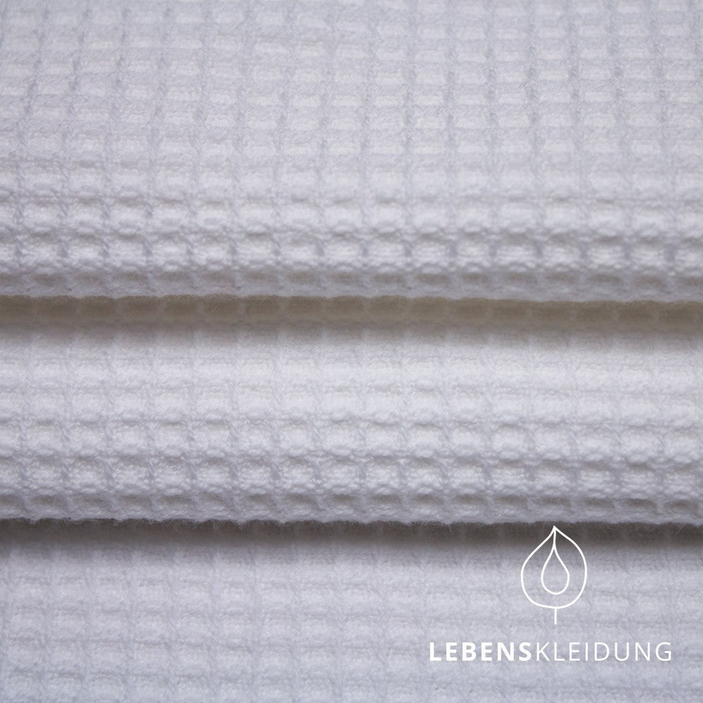 Organic small waffle - White