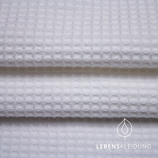 Organic waffle small - white sample