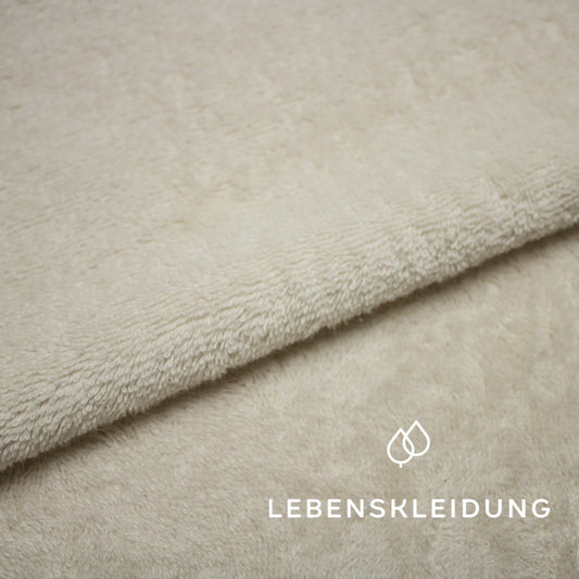 Organic woven terry cloth - natural sample